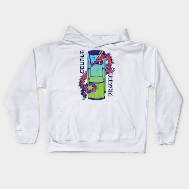 Toyota Supra Double Dragon Kids Hoodie by thesupragoddess